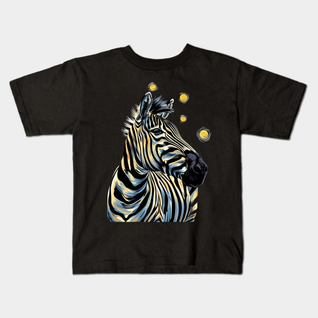 Zebra Captive Breeding Kids T-Shirt by KatelynnCold Brew